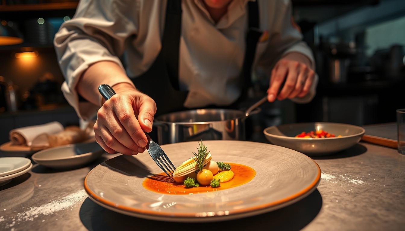 Balanced healthy meal prepared in a home kitchen